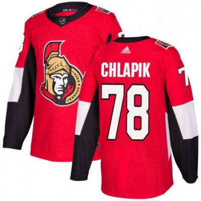 Mens Adidas Ottawa Senators 78 Filip Chlapik Premier Red Home NHL Jersey