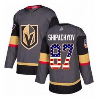 Youth Adidas Vegas Golden Knights 87 Vadim Shipachyov Authentic Gray USA Flag Fashion NHL Jersey