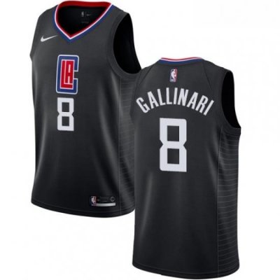 Womens Nike Los Angeles Clippers 8 Danilo Gallinari Swingman Black Alternate NBA Jersey Statement Edition