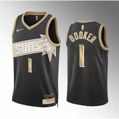 Men Phoenix Suns 1 Devin Booker Black 2024 Select Series Stitched Basketball Jersey