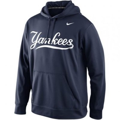 MLB New York Yankees Nike Men KO Wordmark Perfomance Hoodie Navy