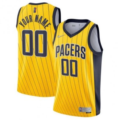 Men Women youth Indiana Pacers Active Player Custom Gold Earned Edition Swingman Stitched Jersey