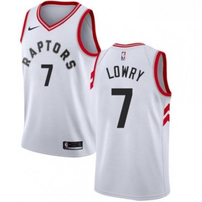 Womens Nike Toronto Raptors 7 Kyle Lowry Authentic White NBA Jersey Association Edition