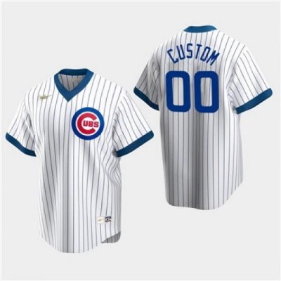 Men Women youth Custom Chicago Cubs White Home Cooperstown Collection Nike Jersey