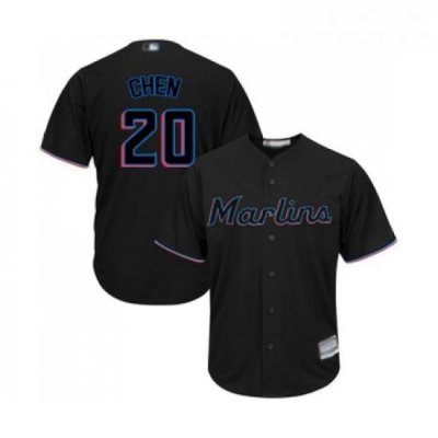 Youth Miami Marlins 20 Wei Yin Chen Replica Black Alternate 2 Cool Base Baseball Jersey