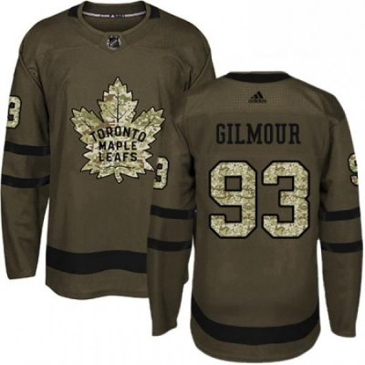 Youth Adidas Toronto Maple Leafs 93 Doug Gilmour Authentic Green Salute to Service NHL Jersey